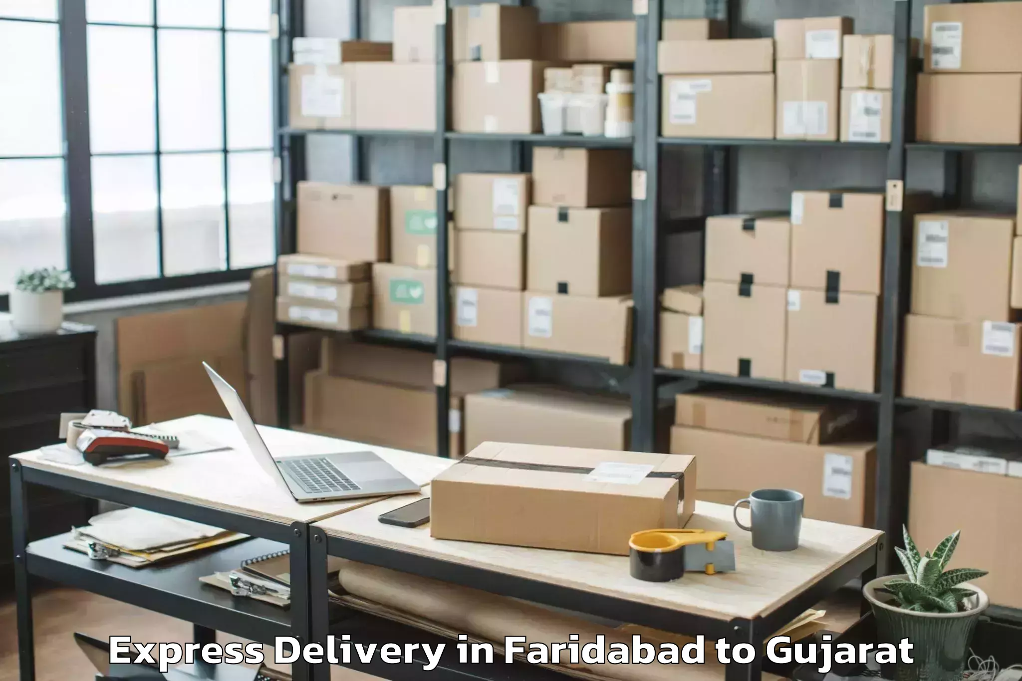 Book Faridabad to Bardoli Express Delivery Online